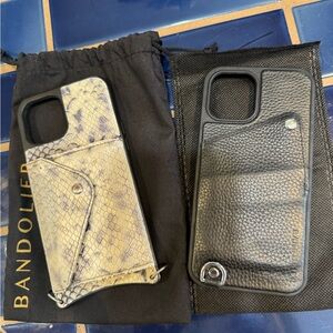 Bandolier Snakeskin and Black Phone Case Set